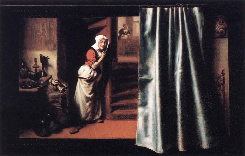 MAES, Nicolaes Eavesdropper with a Scolding Woman oil painting picture